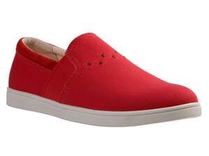 Spenco Women's Waterfront Canvas Slip On Sneaker Size 7 Red Pink Bittersweet NIB